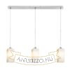 LIZ III 80 függő lámpa  opál üveg/króm 230V LED E27 3x15W