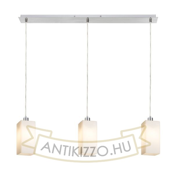 LIZ III 80 függő lámpa  opál üveg/króm 230V LED E27 3x15W