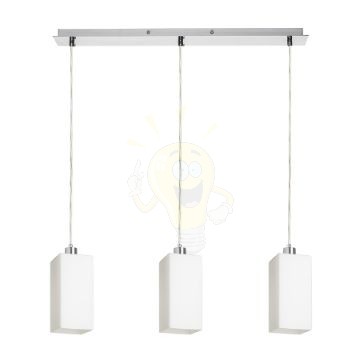 LIZ III 60 függő lámpa  opál üveg/króm 230V LED E27 3x15W