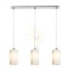 LIZ III 60 függő lámpa  opál üveg/matt nikkel 230V LED E27 3x15W