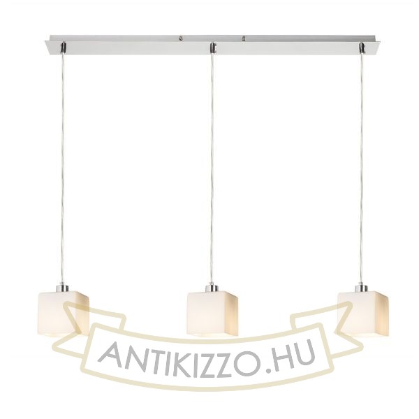 DADOS III 80 függő lámpa  opál üveg/matt nikkel 230V LED E27 3x11W