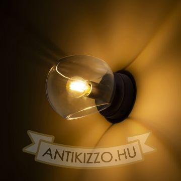 SOLARIS felületre szerelhető tiszta üveg/fekete 230V LED E14 7W