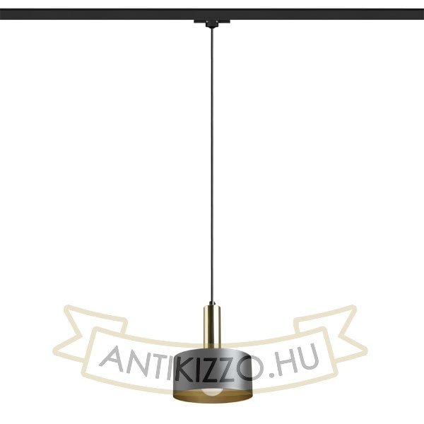 GIULIA 20 három áramkörös sínre fekete/aranybarna sárgaréz 230V LED E27 15W