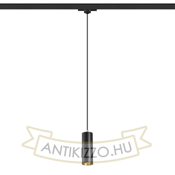 MAVRO három áramkörös sínen függő lámpa fekete/aranysárga  230V LED 12W 38°  3000K
