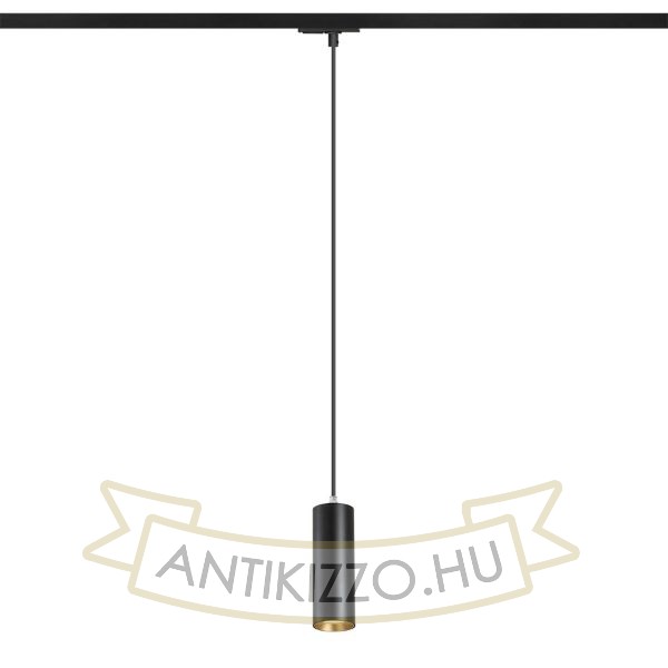 MAVRO egy áramkörös sínen függő lámpa fekete/aranysárga  230V LED 12W 38°  3000K