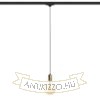 ARAQ három áramkörös sínen függő lámpa  szálcsiszolt sárgaréz/fekete 230V LED E27 15W