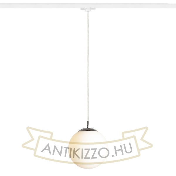 LUNA 25 három áramkörös sínre  opál üveg/króm 230V LED E27 15W