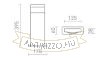 BOBO RC állólámpa antracitszürke  230V LED 8W IP65  3000K