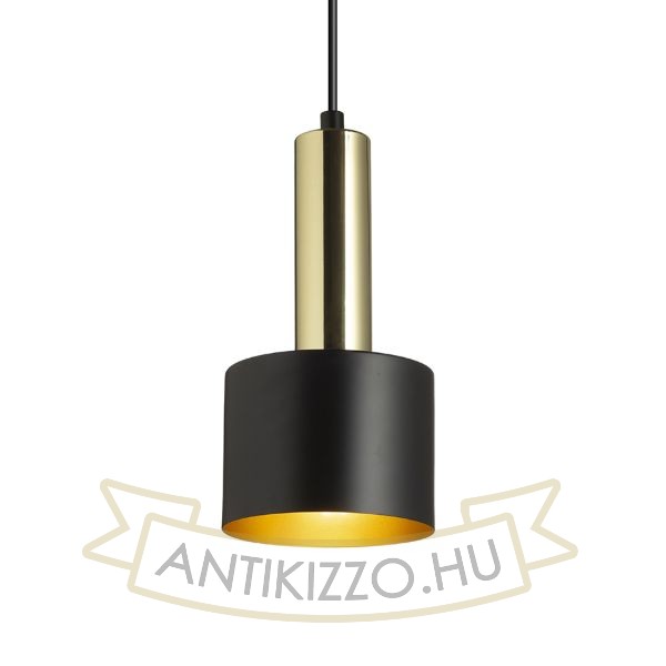 GIULIA 12 függő lámpa fekete/aranybarna sárgaréz 230V LED E27 11W