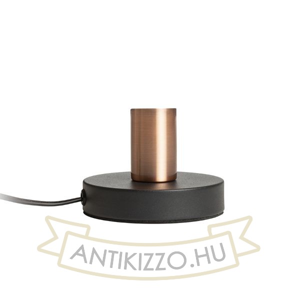 ALGOT asztali lámpa fekete szálcsiszolt réz 230V LED E27 15W