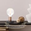 ALGOT asztali lámpa fekete szálcsiszolt réz 230V LED E27 15W