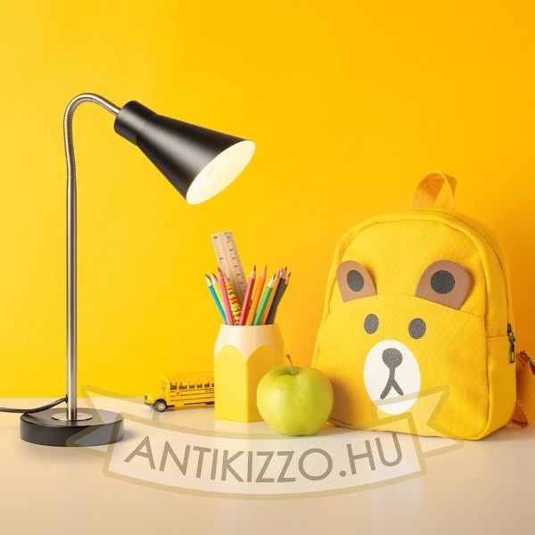 ANIKA asztali lámpa matt fekete matt nikkel 230V LED E27 15W