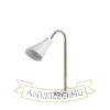ANIKA asztali lámpa matt fehér matt nikkel 230V LED E27 15W