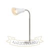ANIKA asztali lámpa matt fehér matt nikkel 230V LED E27 15W