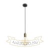 ARAQ függő lámpa  szálcsiszolt sárgaréz/fekete 230V LED E27 15W
