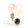 ARAQ fali lámpa  szálcsiszolt sárgaréz/fekete 230V LED E27 15W