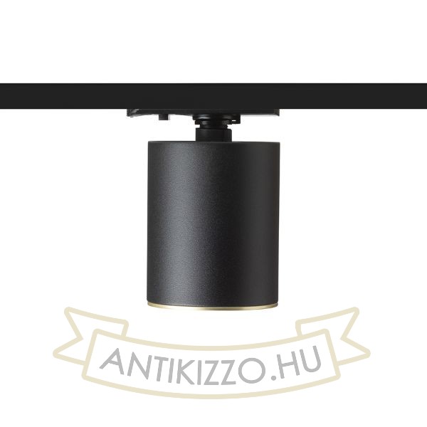 DARIO egyfázisú áramkörös sínre fekete szálcsiszolt sárgaréz 230V LED GU10 9W