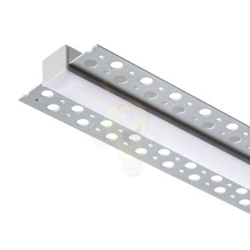 LED PROFILE B süllyesztett 1m  alumínium/tej akril 