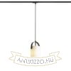 JULIETTA 16 egyfázisú áramkörös sínre  opál üveg/fekete 230V LED E27 15W