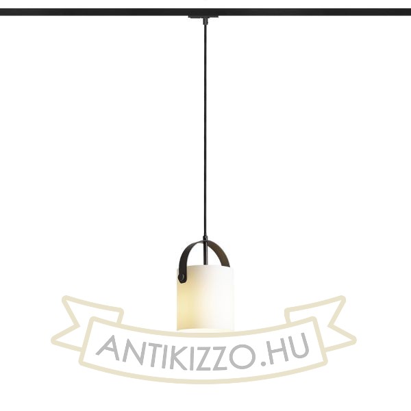JULIETTA 16 egyfázisú áramkörös sínre  opál üveg/fekete 230V LED E27 15W