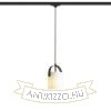 JULIETTA 16 háromfázisú áramkörös sínre  opál üveg/fekete 230V LED E27 15W