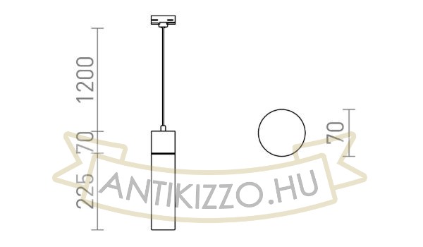 EIGHT háromfázisú áramkörös sínre függö lámpa  opál üveg/króm 230V LED E27 11W