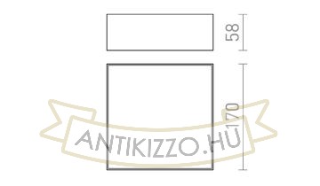 LARISA SQ 17 DIMM mennyezeti lámpa fehér  230V LED 15W  3000K