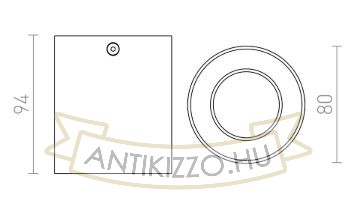 MANTOVA I mennyezeti lámpa  szálcsiszolt alumínium 230V LED GU10 7W
