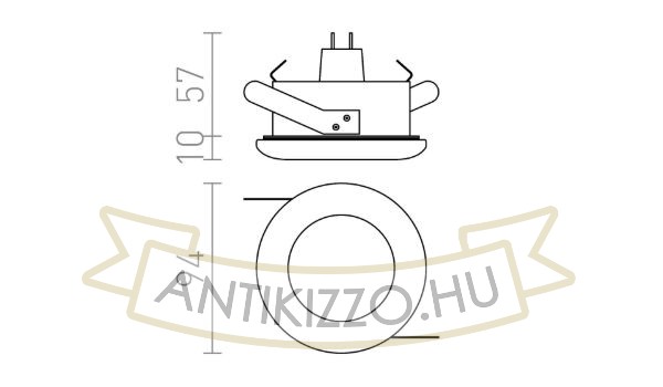 ACUA süllyesztett lámpa króm 12V GU5,3 50W IP44