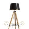 ALVIS/RIDICK állólámpa csillogó fekete arany fólia/bambusz/fekete 230V LED E27 15W