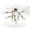 ARTEMIA 9 mennyezeti lámpa fekete szálcsiszolt sárgaréz 230V LED E27 9x15W