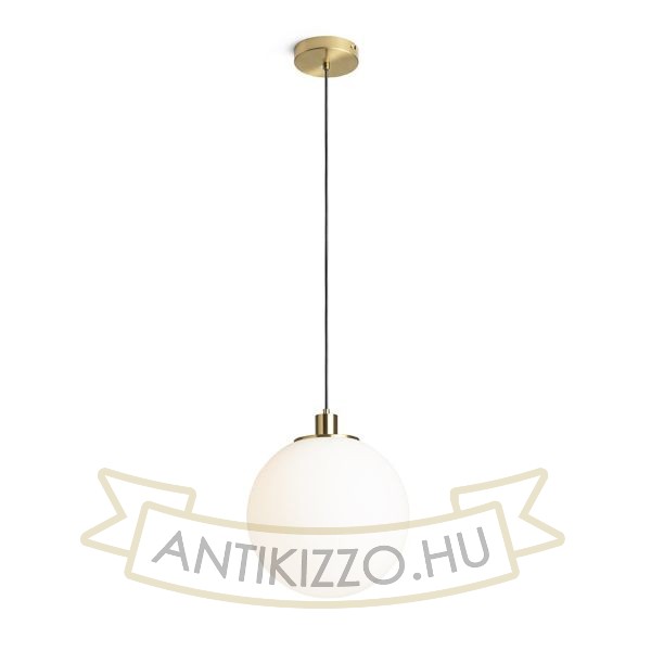 BOULDER 30 függő lámpa opál üveg/szálcsiszolt sárgaréz 230V LED E27 15W
