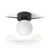 VELA V mennyezeti lámpa fekete opál üveg 230V LED G9 5x6W