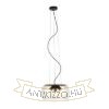 AMANDA függő lámpa matt fekete tiszta üveg 230V LED E27 3x15W