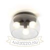 AMANDA mennyezeti lámpa matt fekete tiszta üveg 230V LED E27 3x15W