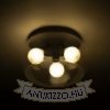 AMANDA mennyezeti lámpa matt fekete tiszta üveg 230V LED E27 3x15W