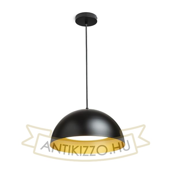 GLADYS 40 függő lámpa fekete/aranysárga 230V LED E27 30W
