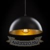 GLADYS 30 függő lámpa fekete/aranysárga  230V LED E27 15W