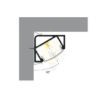 LED PROFILE I 30/60 felületre szerelhető 1m eloxált alumínium/matt akrilát 