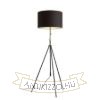 LUTON/RON 55 állólámpa  Polycotton fekete/fekete/fém 230V LED E27 15W