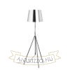 LUTON/ILUSION állólámpa  krómozott fólia/fekete/fém 230V LED E27 15W