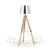 ALVIS/ILUSION állólámpa  krómozott fólia/bambusz 230V LED E27 15W
