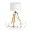 ALVIS/RON 40 asztali lámpa  Polycotton fehér/bambusz 230V LED E27 15W