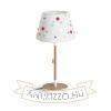 KEITH/DELISA asztali lámpa USB-vel fehér gombok/bükk 230V LED E27 11W