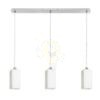 LIZ III 80 függő lámpa  opál üveg/króm 230V LED E27 3x15W