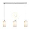 LIZ III 80 függő lámpa  opál üveg/króm 230V LED E27 3x15W