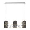 LIZ III 60 függő lámpa fekete üveg/matt nikkel 230V LED E27 3x15W
