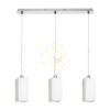 LIZ III 60 függő lámpa  opál üveg/króm 230V LED E27 3x15W