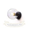 SOLARIS felületre szerelhető tiszta üveg/fekete 230V LED E14 7W