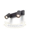 DUDE II felületre szerelhető fekete 230V LED GU10 2x9W
